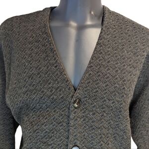 Vintage brown grampa cardigan large